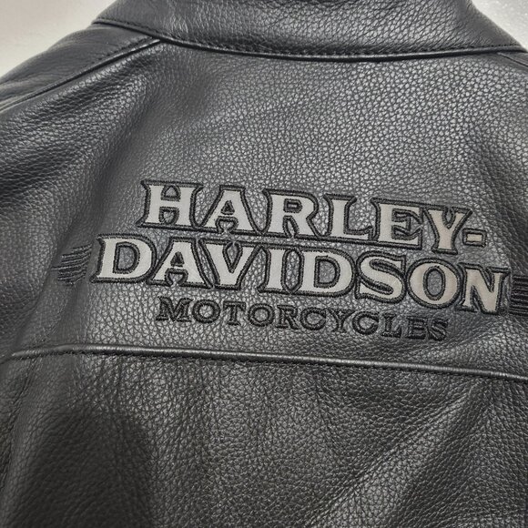 Men's Harley Davidson Leather Jacket Medium - Picture 3 of 3